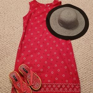 Bandana print cotton sundress, shoes included